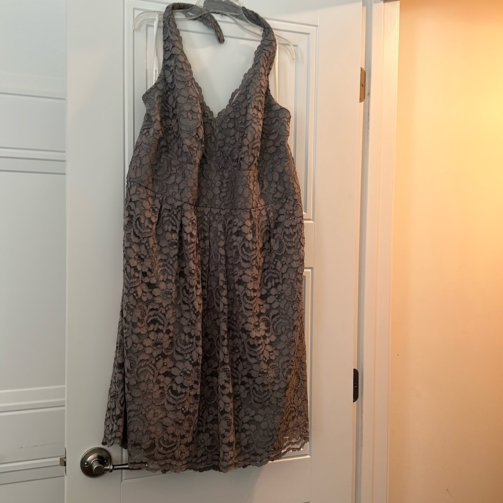 David’s Bridal grey dress